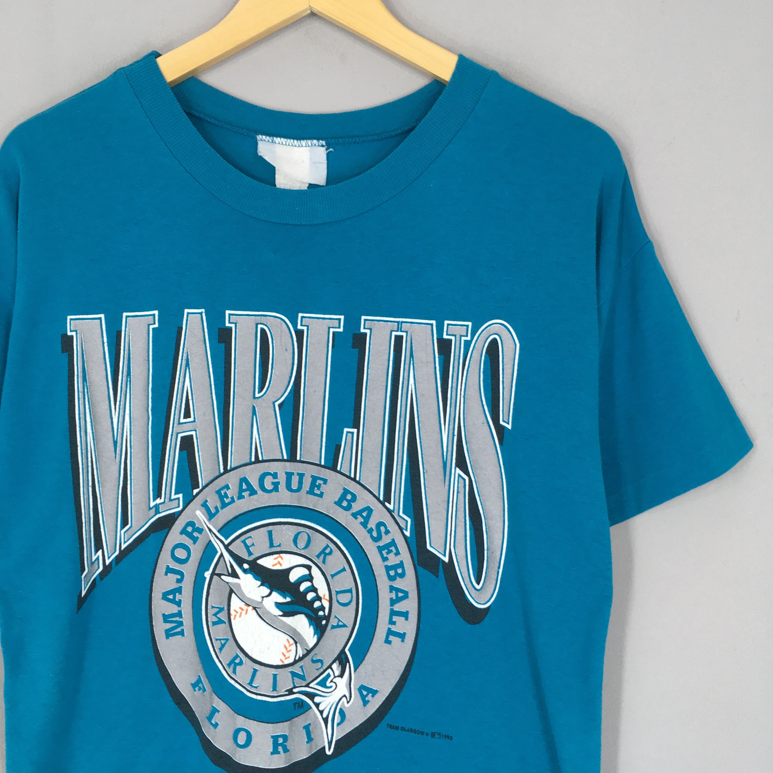 MLB Vintage 90s Florida Marlins MLB T Shirt Medium Size US M / EU 48-50 / 2 - 2 Thumbnail