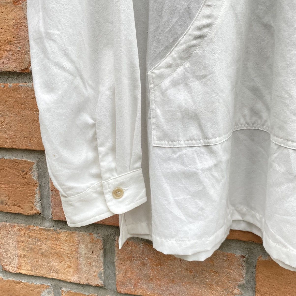 Vintage Vintage White Lace-Up Collar Long Sleeve Shirt Size US L / EU 52-54 / 3 - 23 Thumbnail