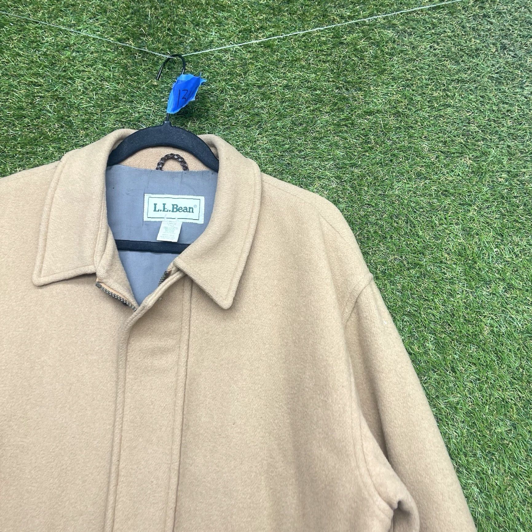 Vintage VINTAGE LL Bean Wool Jacket Mens LT Beige Zip Wool Blend Lining Insulated Mid-Length Bomber Coat Outdoor Workwear Size US L / EU 52-54 / 3 - 2 Thumbnail