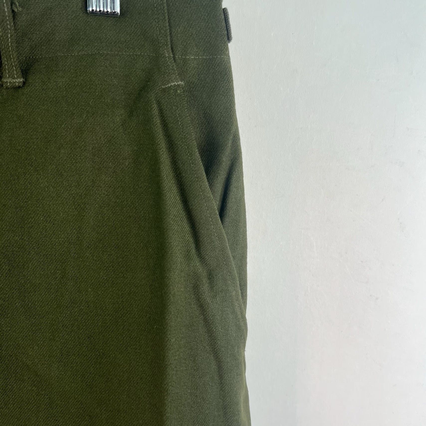 Vintage VINTAGE US MILITARY M-1951 Wool Field Pants Mens S Green Straight Waist 30x31 Button Fly Pockets Chino Size US 29 - 5 Thumbnail
