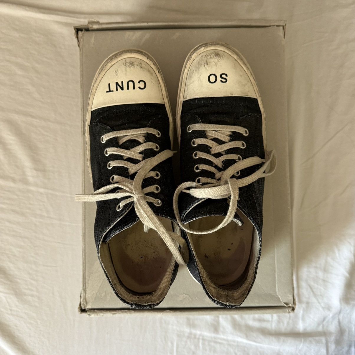Rick Owens Rick Owens DRKSHDW Ramones So Cunt Low Top Shoes Size US 8 / EU 41 - 8 Thumbnail