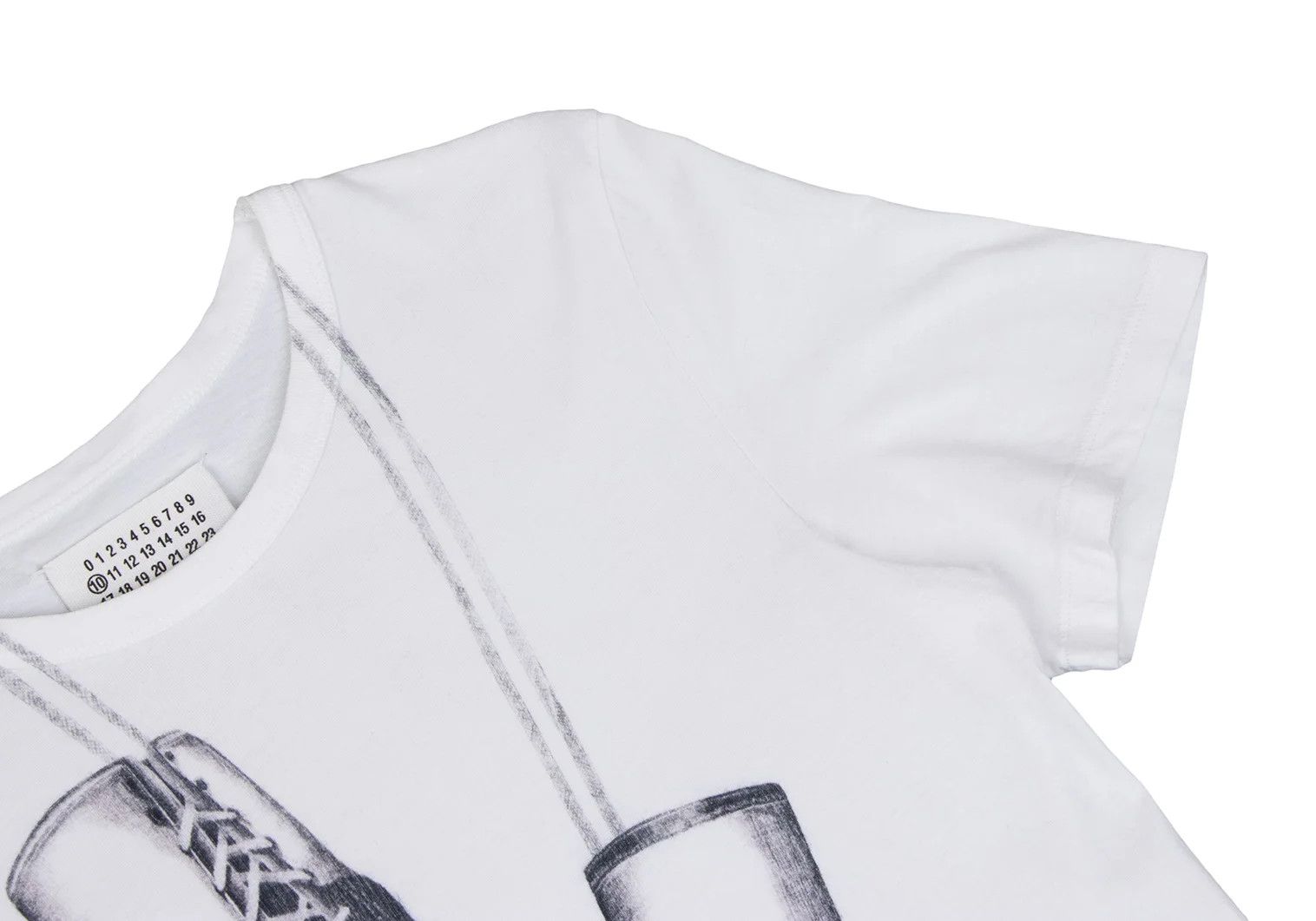 Maison Margiela Cotton Graphic Print T-Shirt in White Size 46 Size US S / EU 44-46 / 1 - 5 Thumbnail
