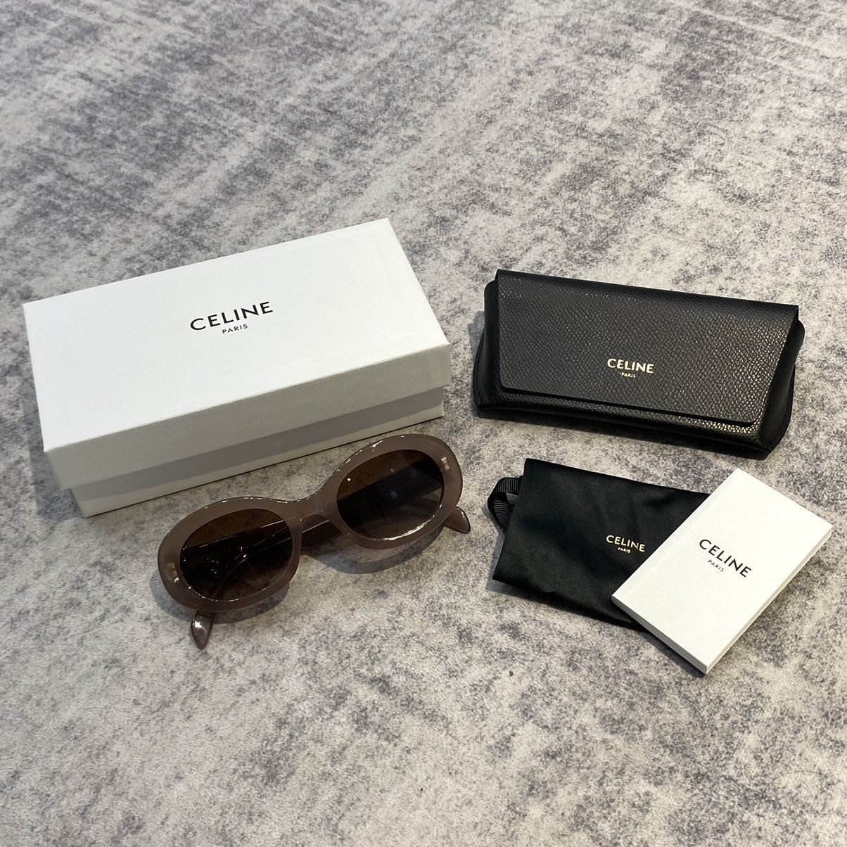 Celine CELINE Triomphe 01 Sunglasses In Acetate BROWN CRYSTAL Size ONE SIZE - 7 Thumbnail