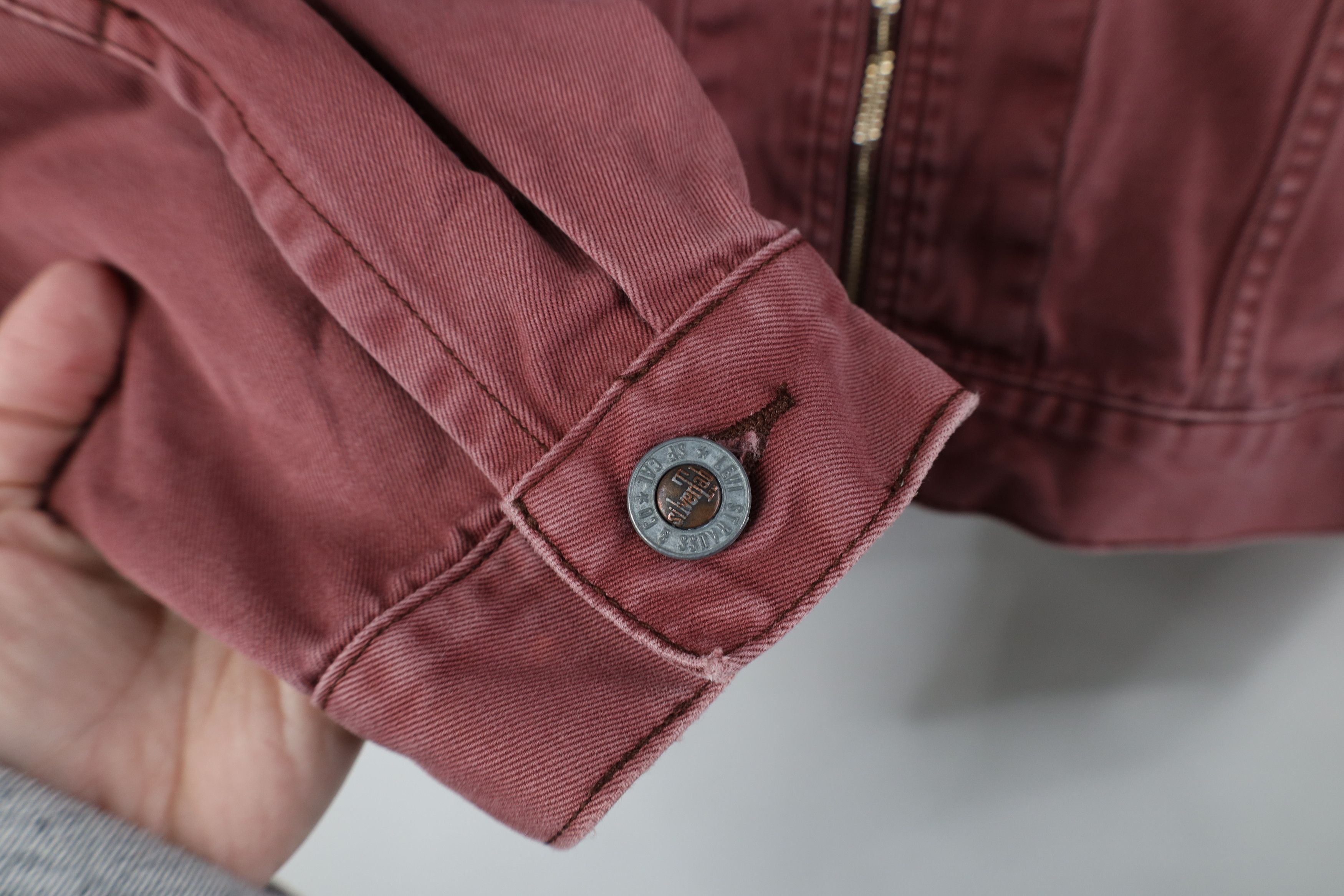Levi's Vintage 90s Levis Silvertab Babydoll Cropped Trucker Jacket Size M / US 6-8 / IT 42-44 - 7 Thumbnail
