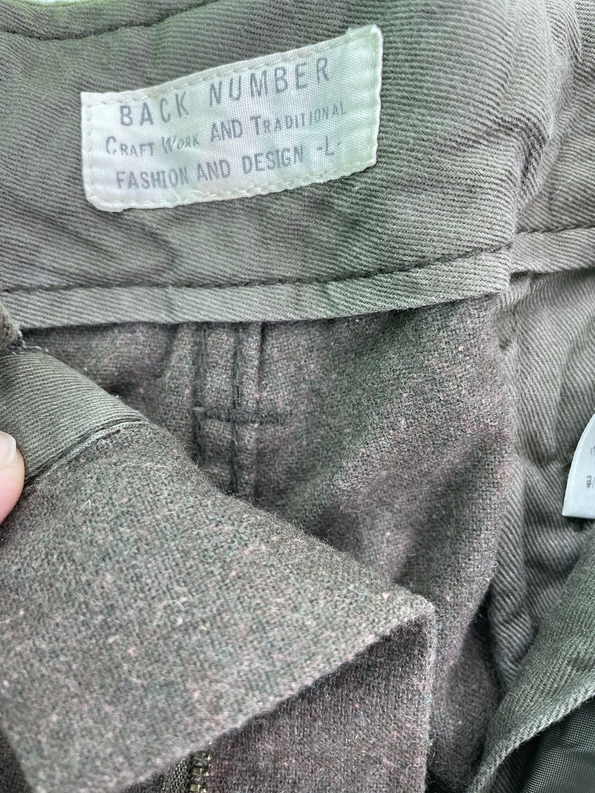 Japanese Brand Back Number japan military garment design cargo pant wool Size US 31 - 8 Thumbnail