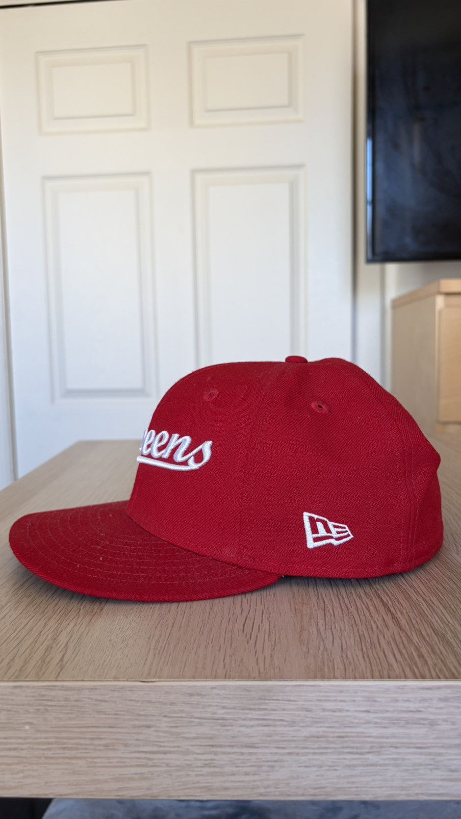New Era New Era 59FIFTY Queens NYC Fitted Cap Red White Script Size ONE SIZE - 3 Thumbnail