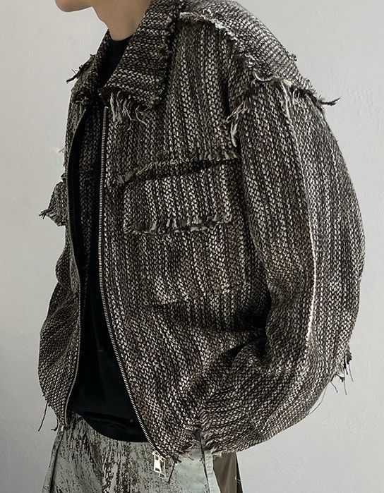 Japanese Brand × Vintage Avant garde distressed fringe mixed raw trucker jacket Size US XL / EU 56 / 4 - 3 Thumbnail