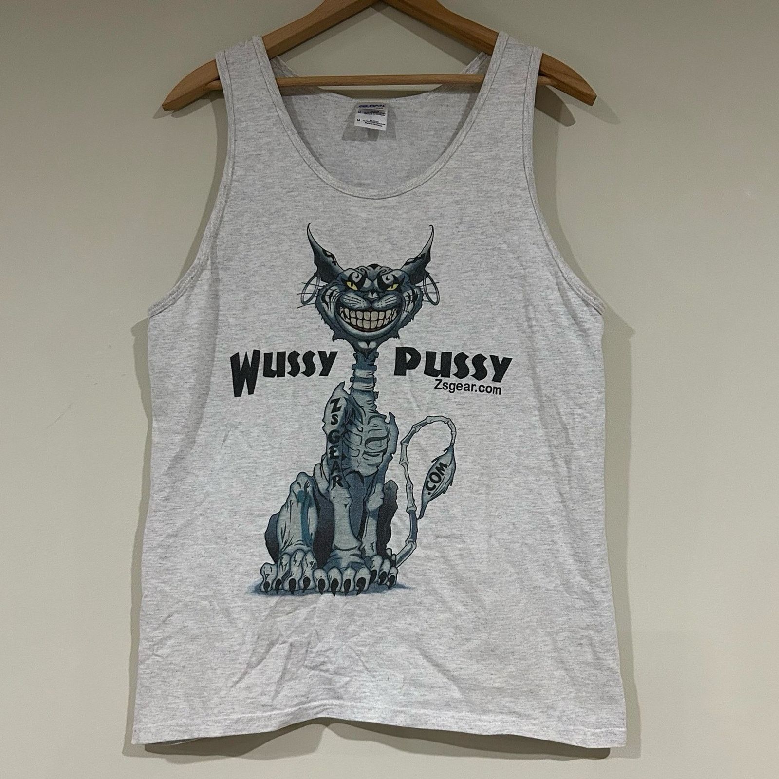 Gildan Vintage Wussy Cat Tank Top Size US M / EU 48-50 / 2 - 1 Thumbnail