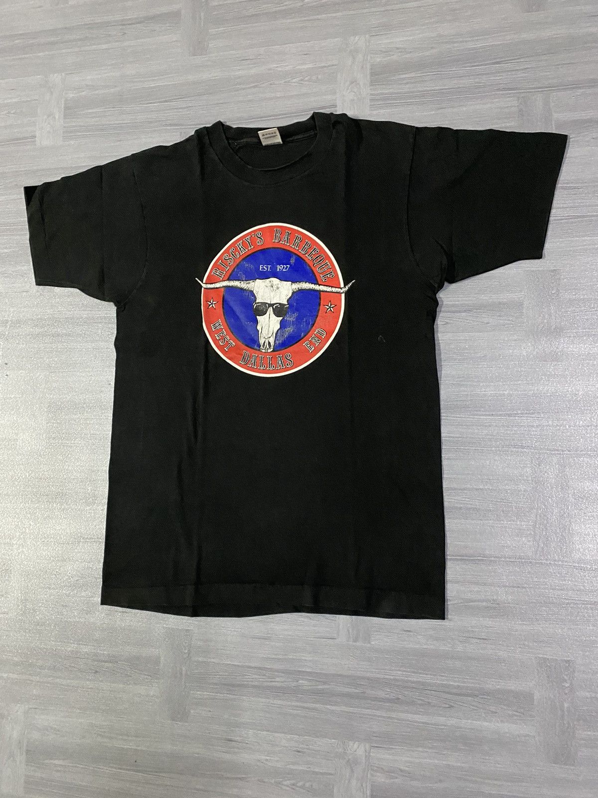 Vintage Vintage Riscky's Barbeque West Dallas End Texas BBQ Size US L / EU 52-54 / 3 - 2 Thumbnail