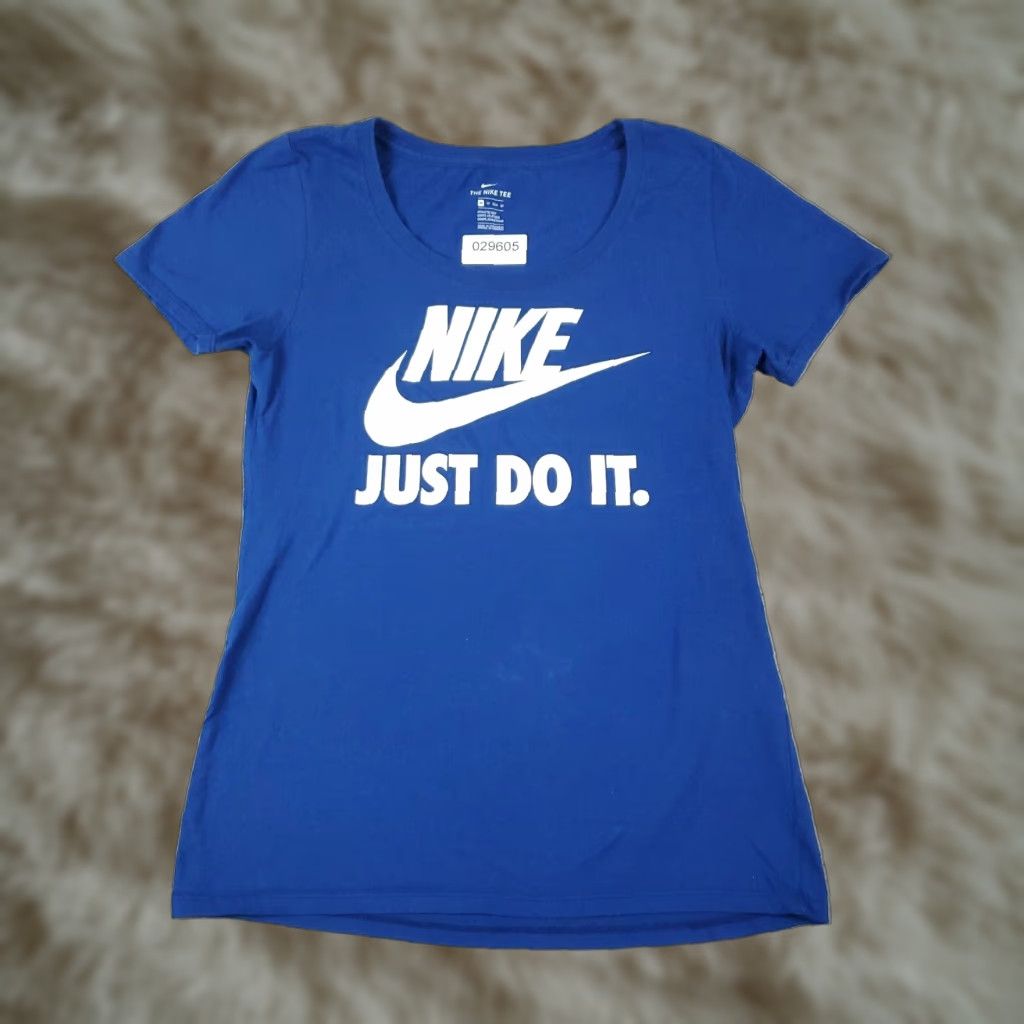Nike Nike Blue Spell Out Swoosh Short Sleeve Crew Neck T Shirt Womens XS Size XS / US 0-2 / IT 36-38 - 1 Thumbnail