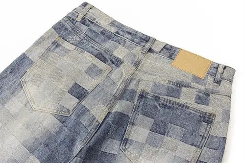 VIBE American men's street loose distressed mosaic jeans y2k Size US 32 / EU 48 - 5 Thumbnail