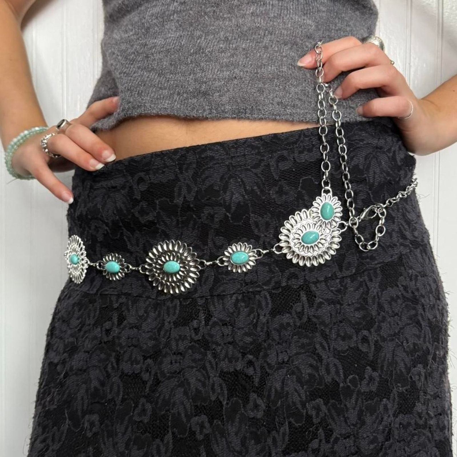 Other Cute turquoise metal boho western WMNS2 Size ONE SIZE - 3 Thumbnail