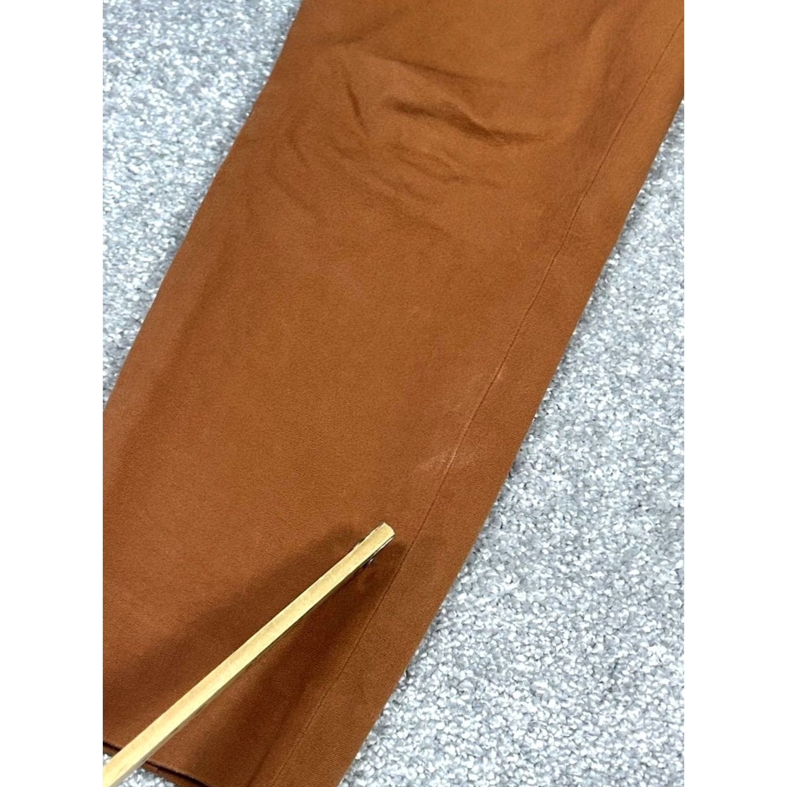 Everlane Everlane Pants Womens 6 Brown Curvy Fit Cotton Stretch Tapered Leg Mid Rise Size 28" / US 6 / IT 42 - 4 Thumbnail