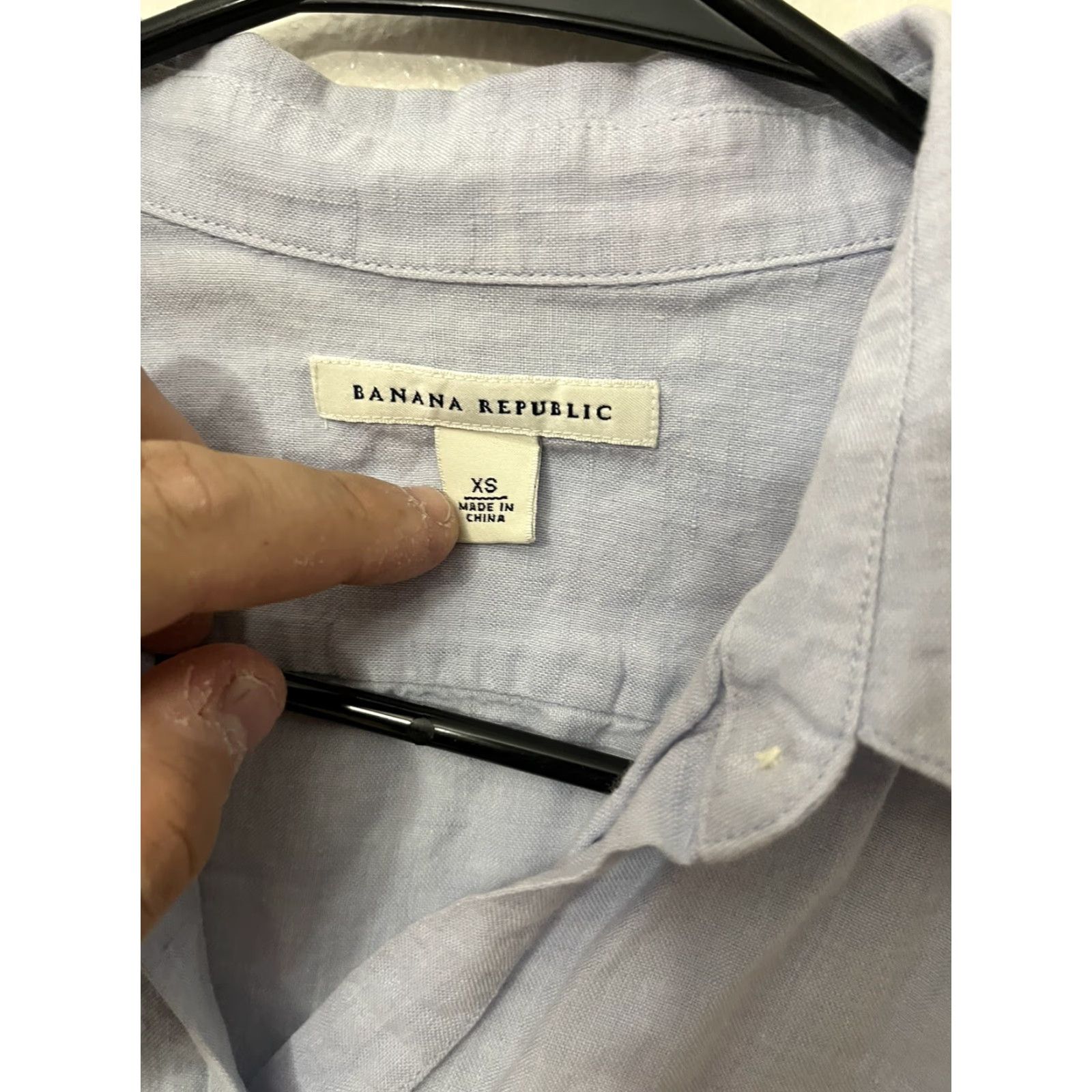 Banana Republic VINTAGE Banana Republic Women's Button-Up Shirt XS Blue Long Sleeve Collared All Seasons Size XS / US 0-2 / IT 36-38 - 3 Thumbnail
