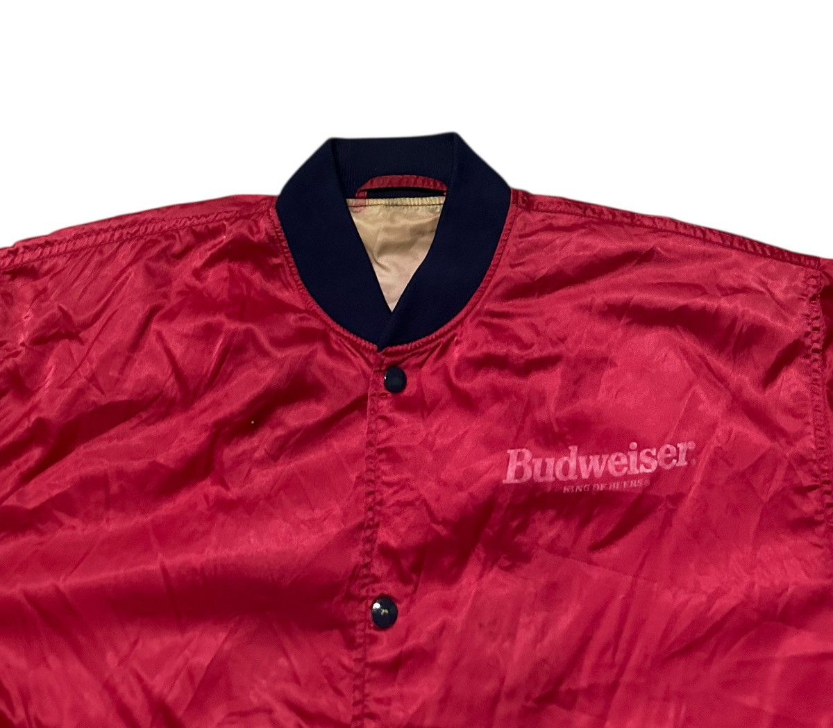 Budweiser × Vintage Vintage 90s Budweiser snap button jacket Size US L / EU 52-54 / 3 - 2 Thumbnail