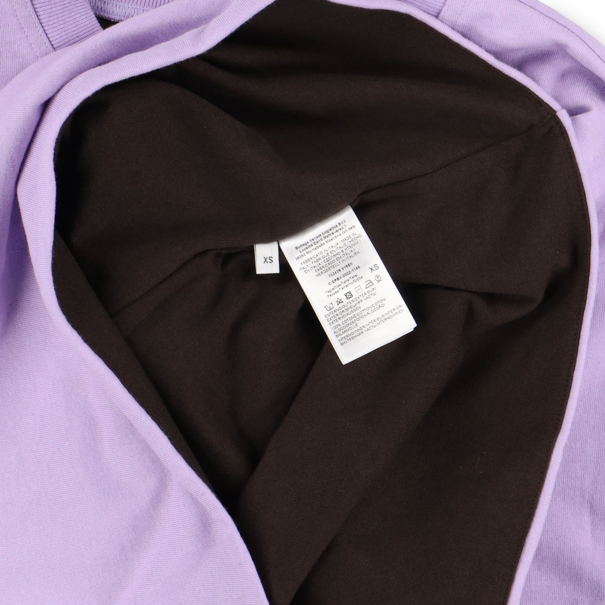 Bottega Veneta Lilac Double Layer Embroidered Logo T-Shirt Size US XS / EU 42 / 0 - 7 Thumbnail