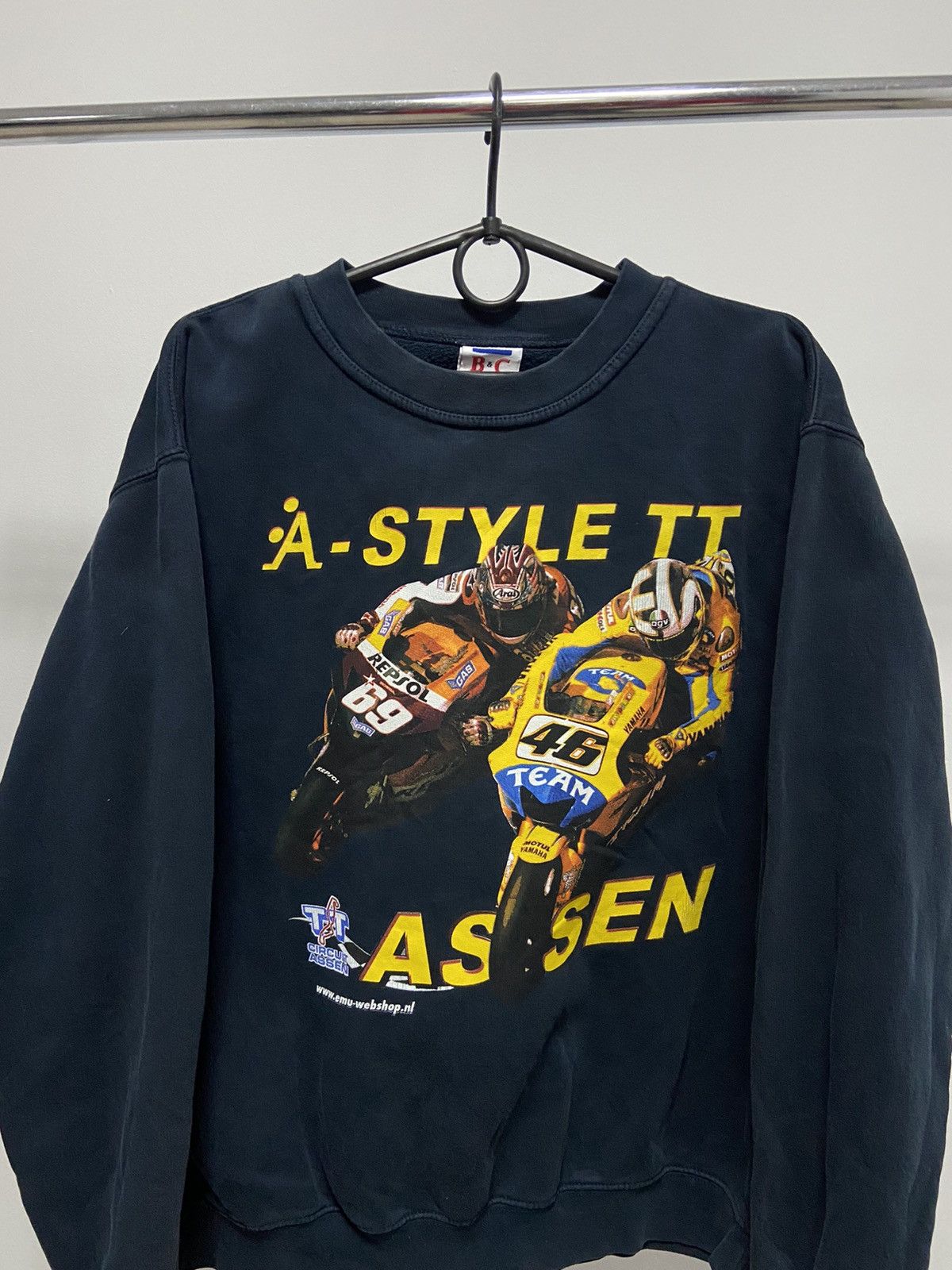 Vintage Moto Sweatshirt Big Logo Vintage a-style tt assen Size US M / EU 48-50 / 2 - 1 Thumbnail