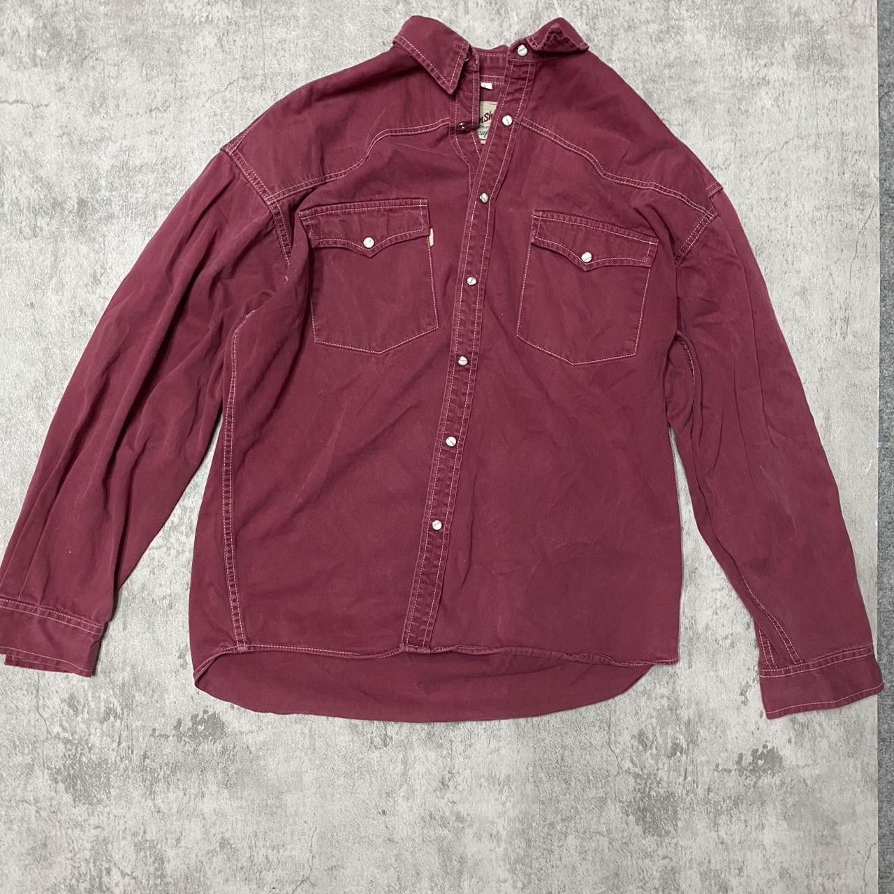Other Burgundy button up shirt #westernvibes Size US L / EU 52-54 / 3 - 1 Thumbnail