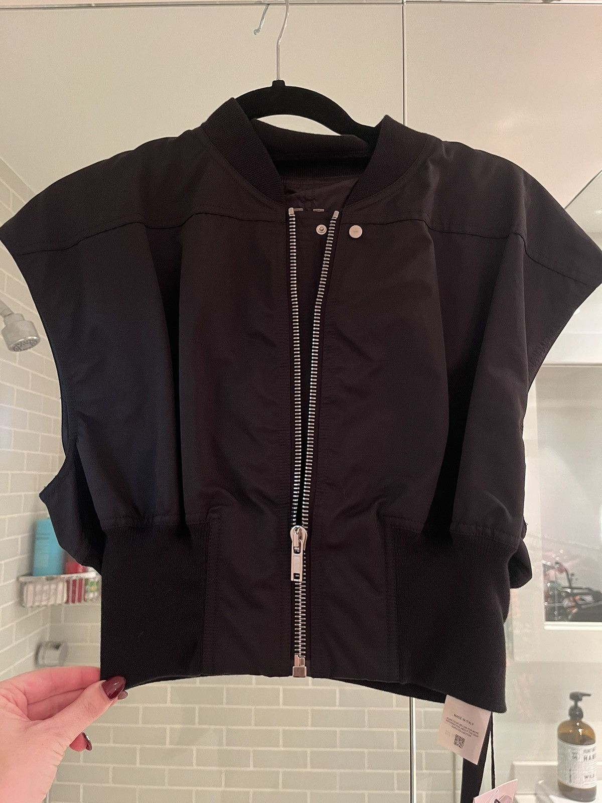 image of Rick Owens Drkshdw NWT Rick Owens Crop Bomber in Black, Women's (Size XS)