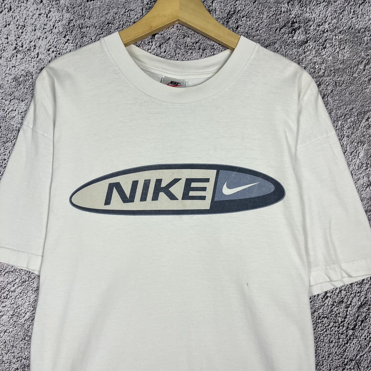 Nike × Vintage ✈️VINTAGE✈️ Nike Sport Front Printed Centre oval logo T-Shirt Size US L / EU 52-54 / 3 - 2 Thumbnail