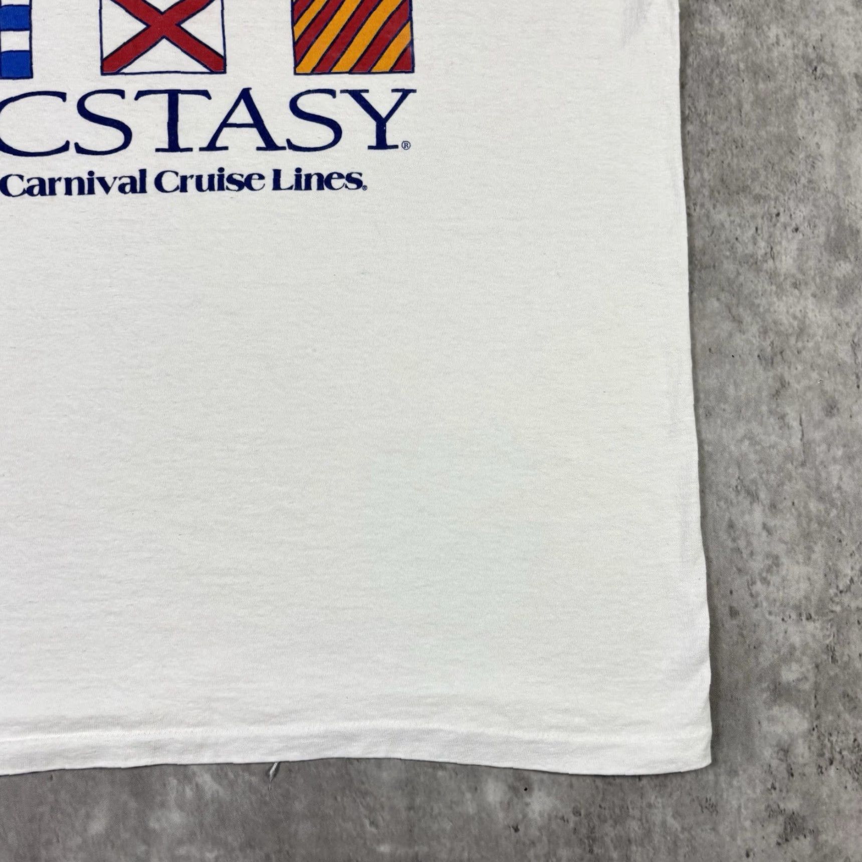 Vintage VINTAGE Carnival Cruise Promo T Shirt Signle Stitch 90s 2XL White Cotton Graphic Print Stitch Mens Shirts Art 101 Dalmatians Buddys Outfit Size US XXL / EU 58 / 5 - 7 Thumbnail