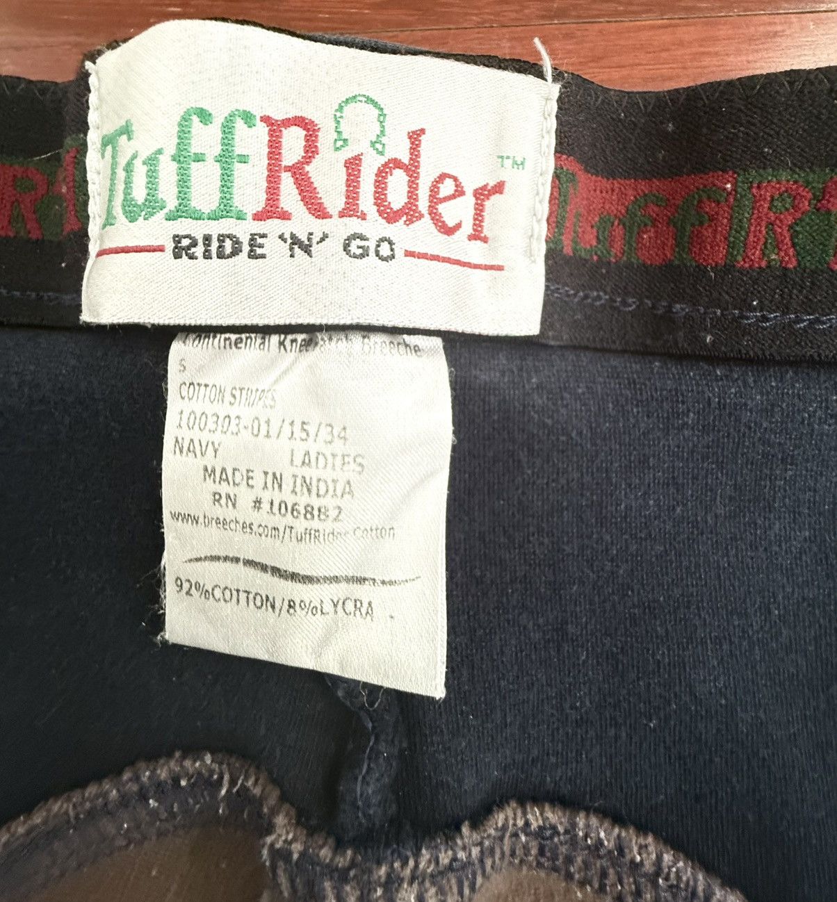 Other Let's Ride TuffRider 17W x 23L Charcoal Brown Riding Pants Size 22" - 2 Thumbnail