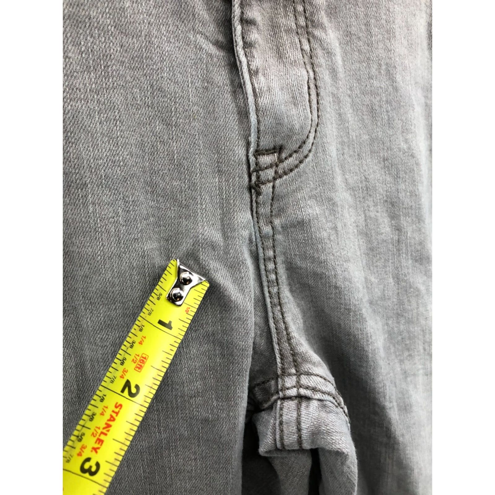 Vintage Flypaper Jeans Slim Straight 38x30 Mens Mid Gray Solid Denim 5-Pocket Modern Classic Size US 38 / EU 54 - 6 Thumbnail