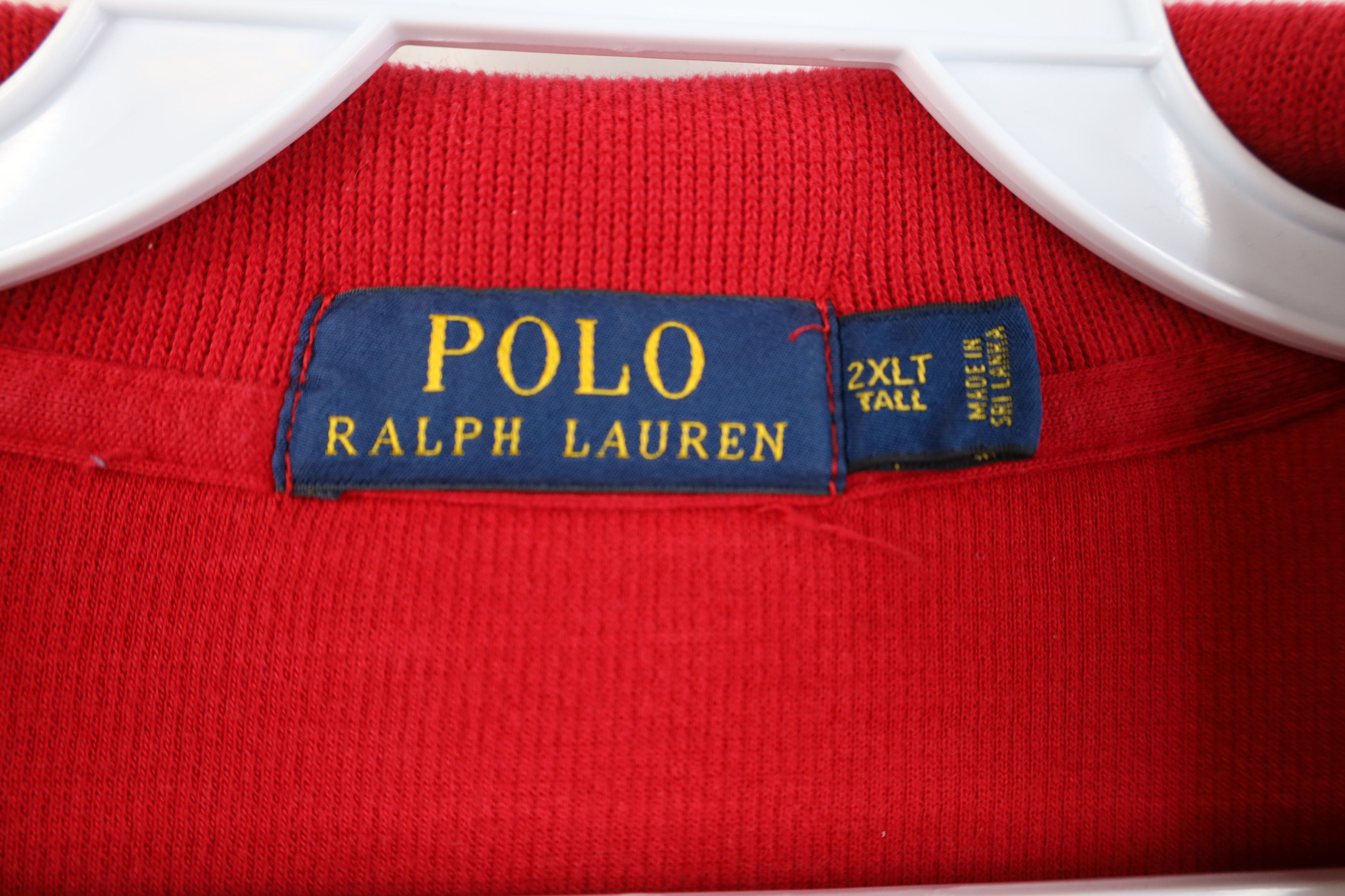 Polo Ralph Lauren Vintage Y2K Ralph Lauren Ribbed Knit 1/4 Zip Sweater Red Size US XXL / EU 58 / 5 - 7 Thumbnail