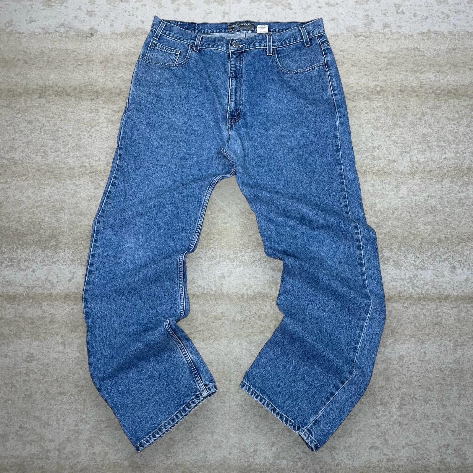 Levi's Vintage 90s Levis Silver Tab Jeans 38x34 Baggy Medium Wash Size US 38 / EU 54 - 2 Thumbnail