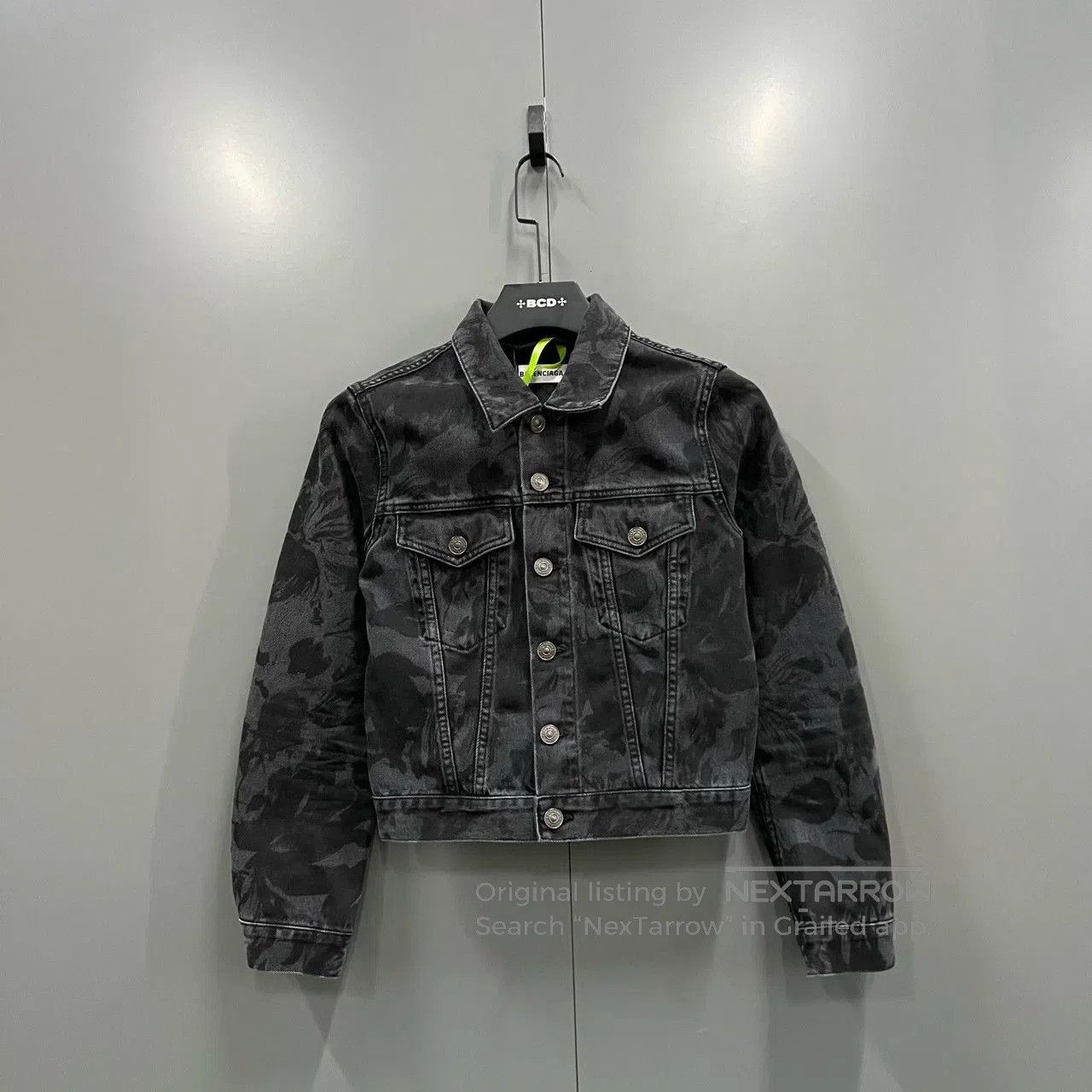Balenciaga gray printed denim jacket by balenciaga. Size US S / EU 44-46 / 1 - 1 Thumbnail