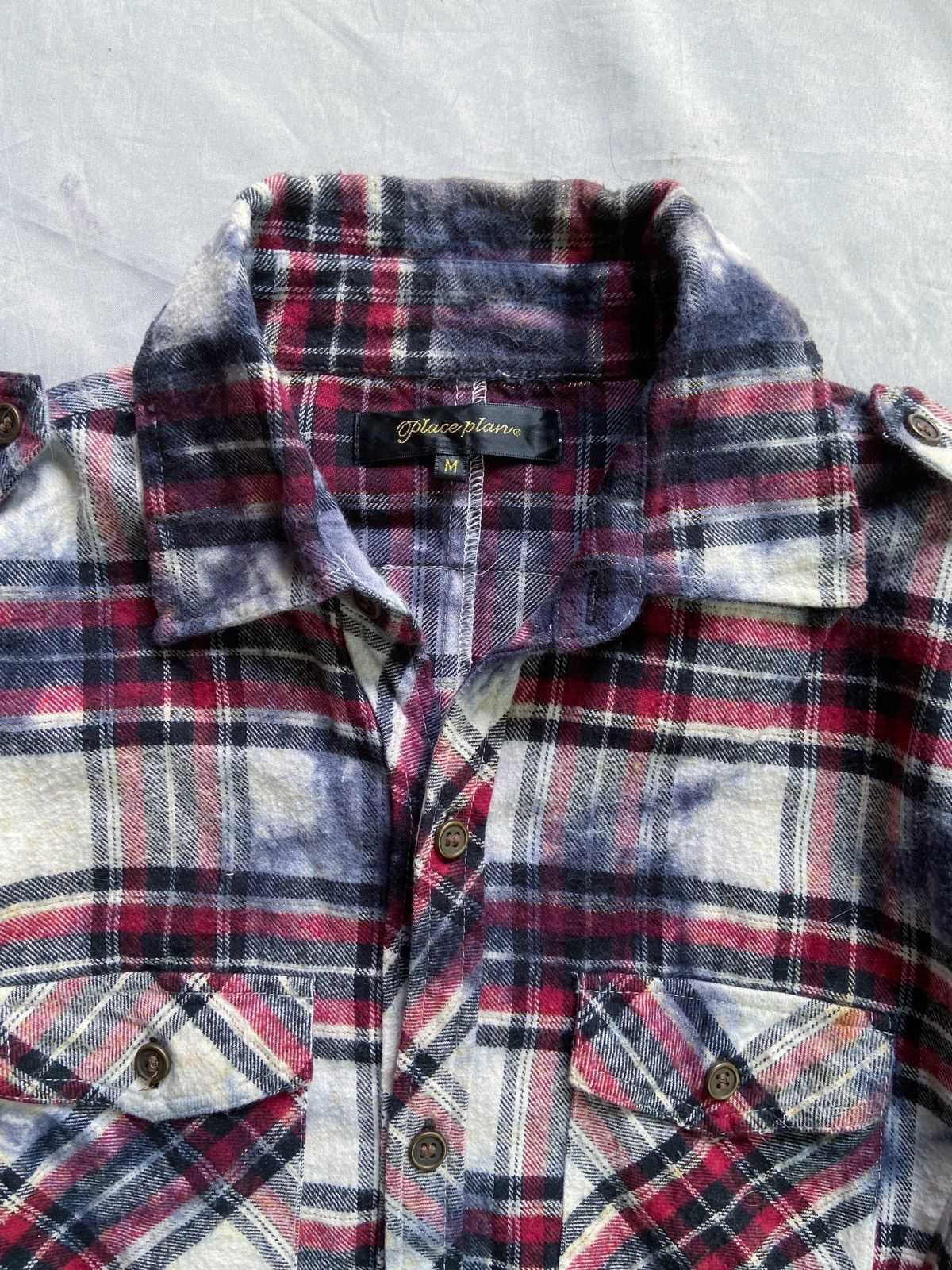 Japanese Brand PLACE PLAN TIE DYE BUTTON DOWN SHIRT COAT STYLE Size US L / EU 52-54 / 3 - 8 Thumbnail