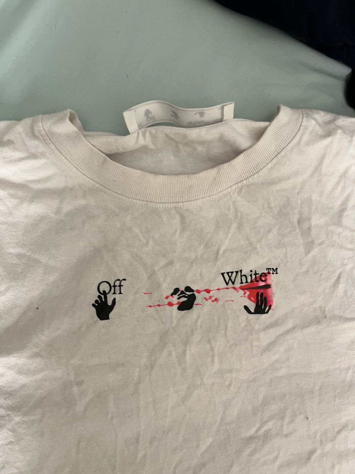 Off-White Off-white pink acrylic tee Size US L / EU 52-54 / 3 - 3 Thumbnail