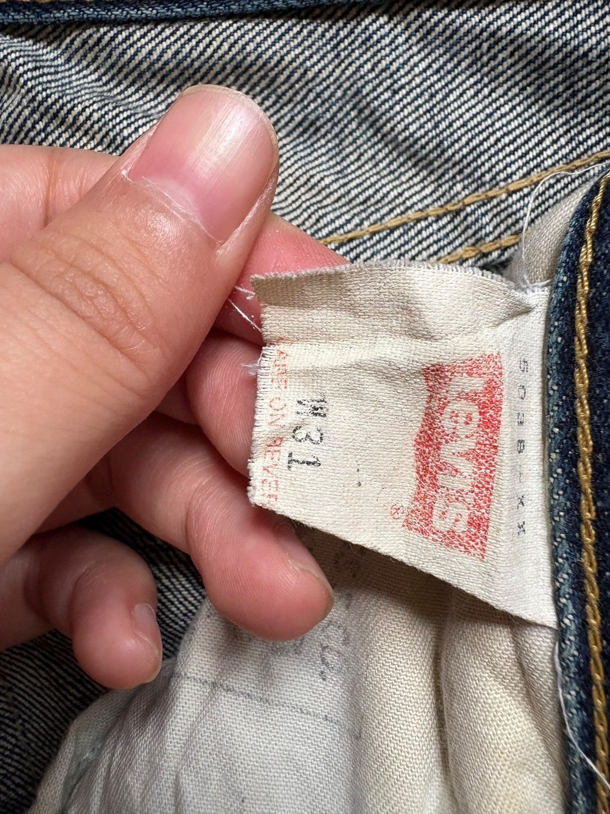 Levi's Vintage 80s Levis 503 BXX Big E Distressed Baggy Jean Size US 31 - 11 Thumbnail