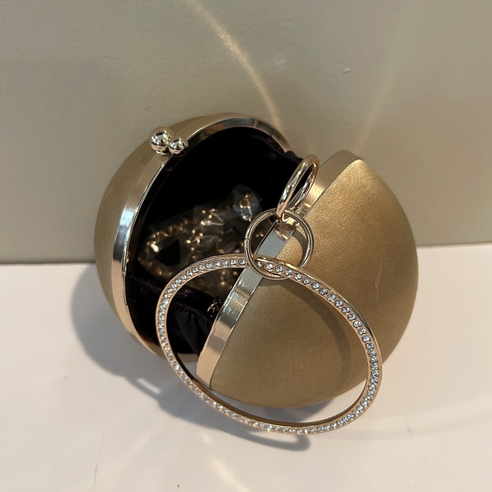 Bally Versona Clutch Ball Gold Rhinestone Small Womens Size ONE SIZE - 4 Thumbnail