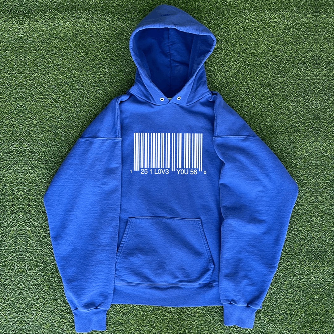 Vintage LOVE YOU BARCODE HOODIE Size US M / EU 48-50 / 2 - 1 Preview
