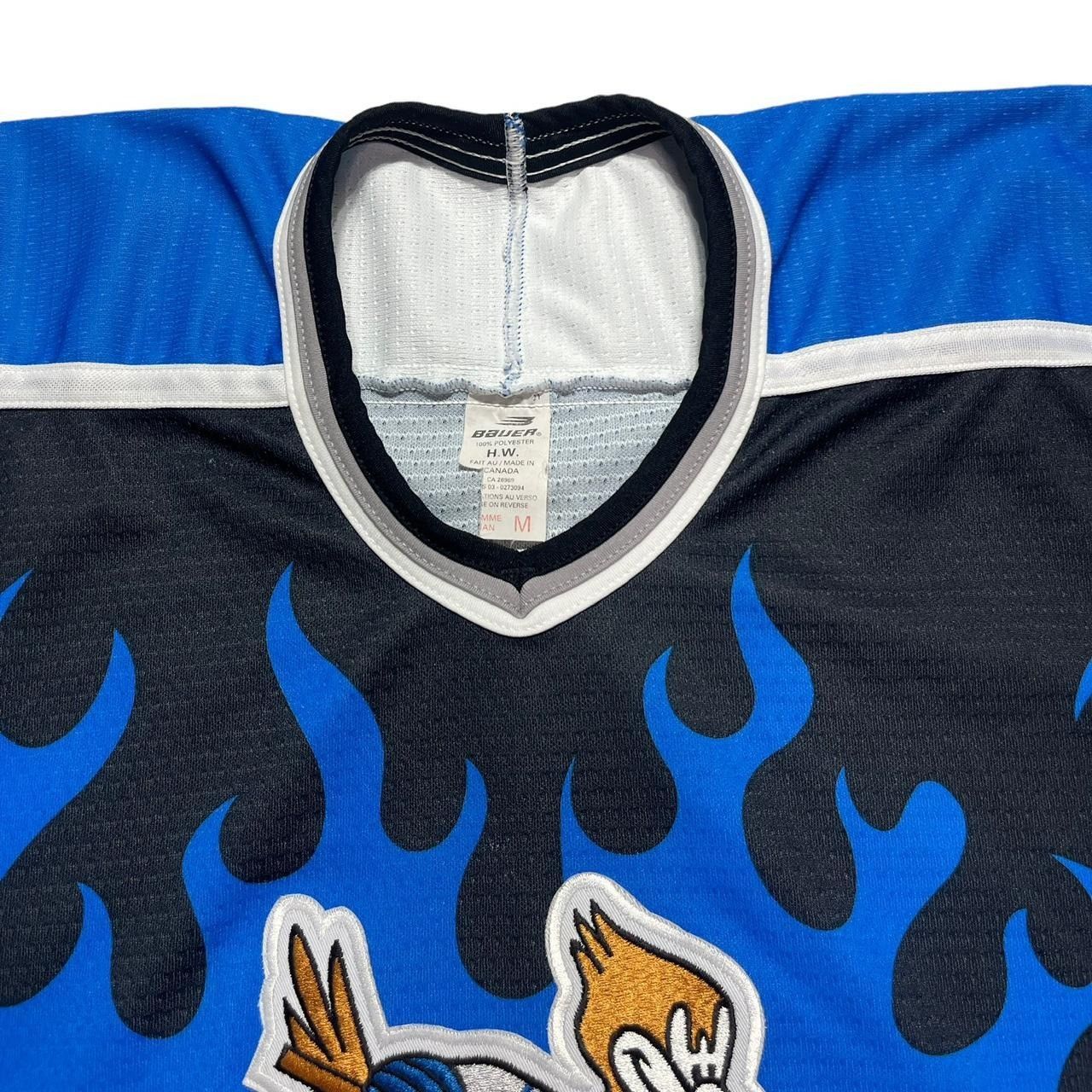 Ccm × NHL × Vintage Vintage Phoenix Roadrunners Blue Flame Hockey Jersey Size US M / EU 48-50 / 2 - 3 Thumbnail