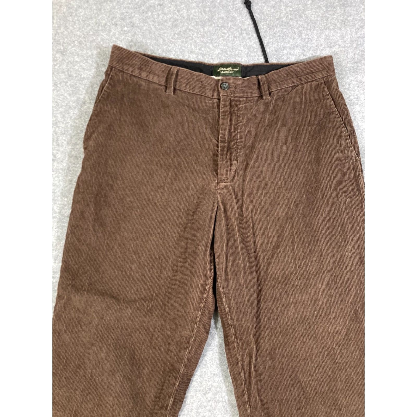 Eddie Bauer Eddie Bauer Corduroy Chino Pants Mens 35X30 Brown Classic Fit Straight Leg Size US 35 - 2 Thumbnail