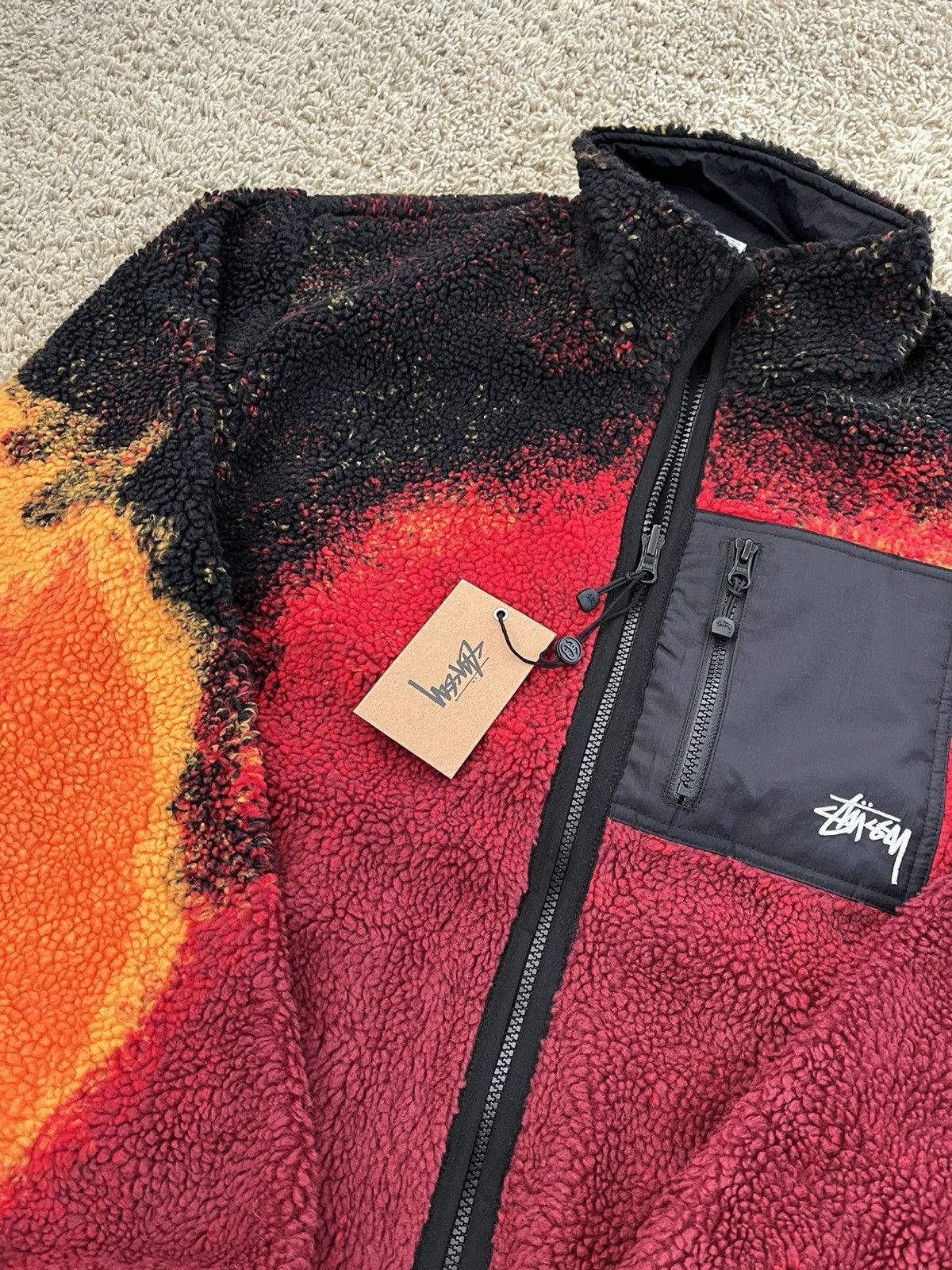 Stussy Stussy lava reversible sherpa fleece jacket Size US S / EU 44-46 / 1 - 3 Thumbnail