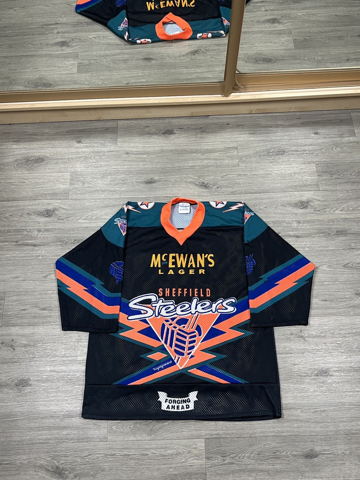 NHL 90s Sheffield Steelers Hockey Jersey Tommy #11 Topspeed Rare Size US XL / EU 56 / 4 - 3 Thumbnail
