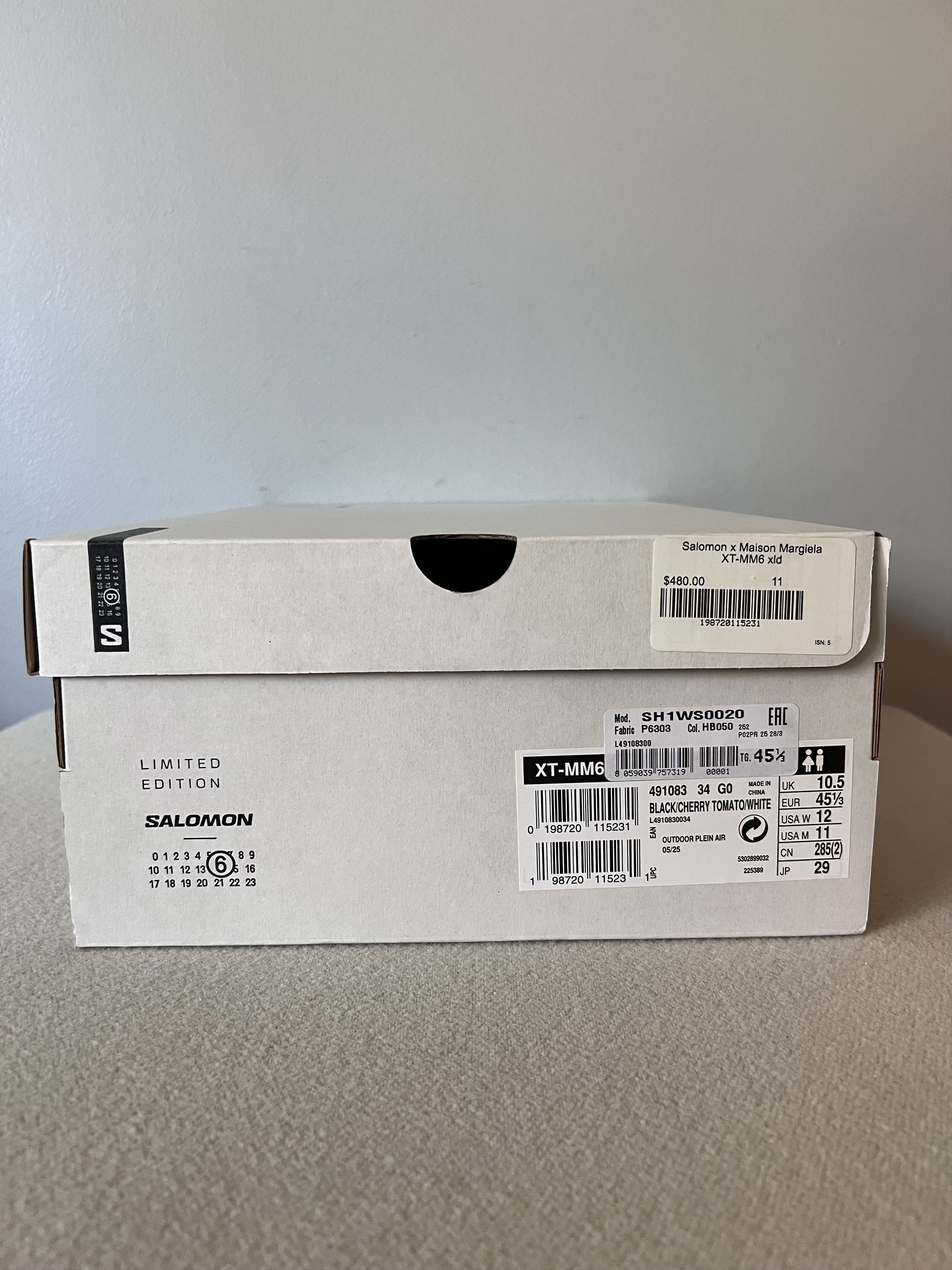 Maison Margiela × Salomon MM6 Maison Margiela Salomon XT-MM6 in Black Red Size US 11 / EU 44 - 7 Thumbnail