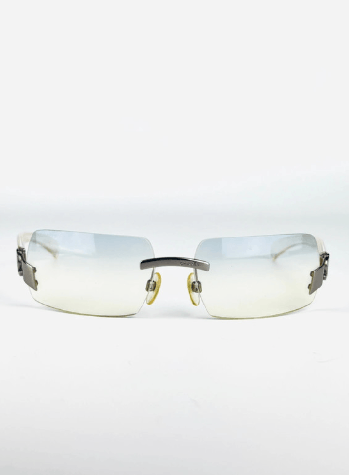 Chanel Chanel Sunglasses 4048 Rhinestone Logo Rimless 4017 Vintage Size ONE SIZE - 3 Thumbnail