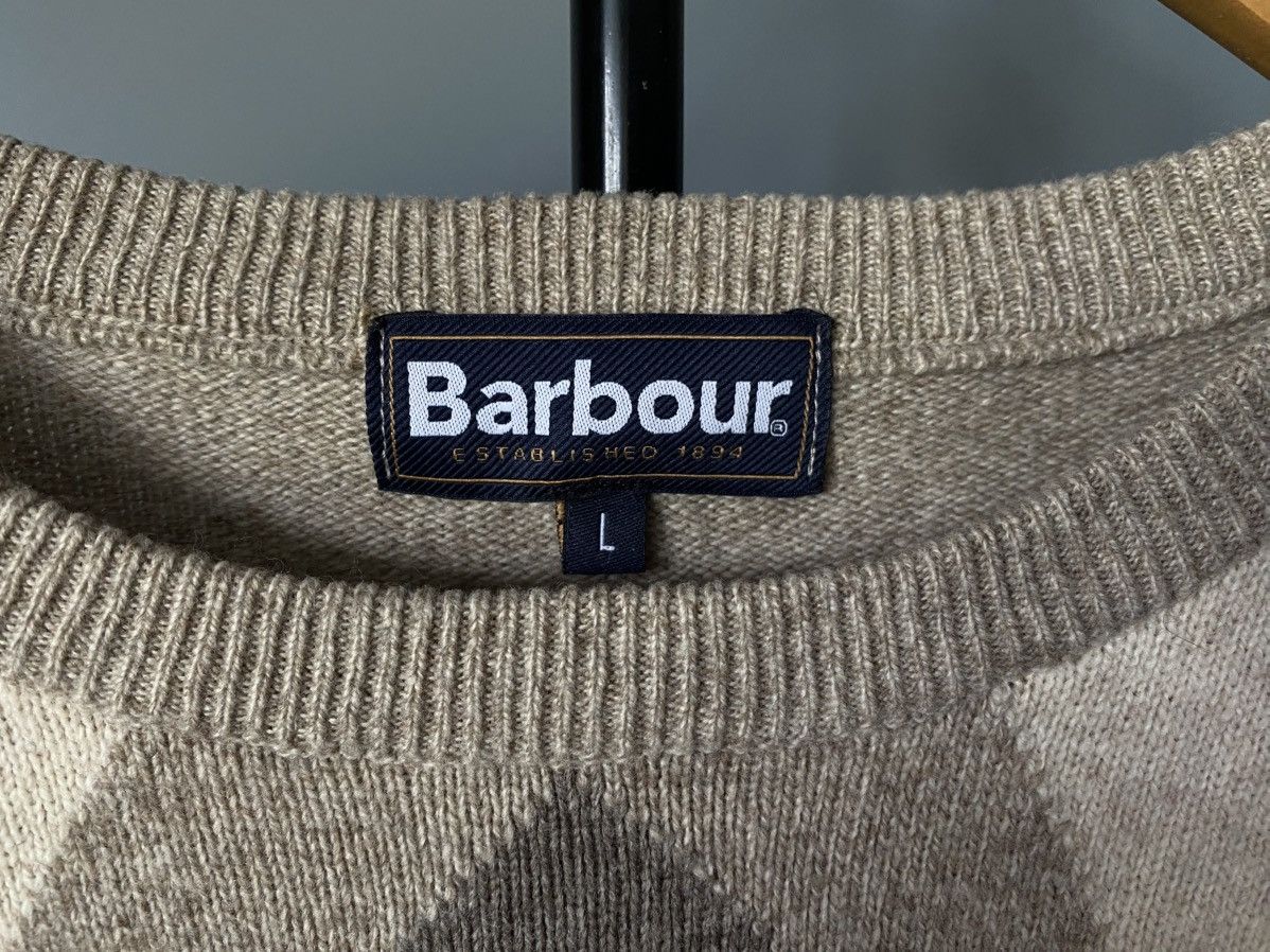 Barbour Barbour Diamond Printed Plaid Checkered Wool Vintage Sweater Size US L / EU 52-54 / 3 - 8 Thumbnail