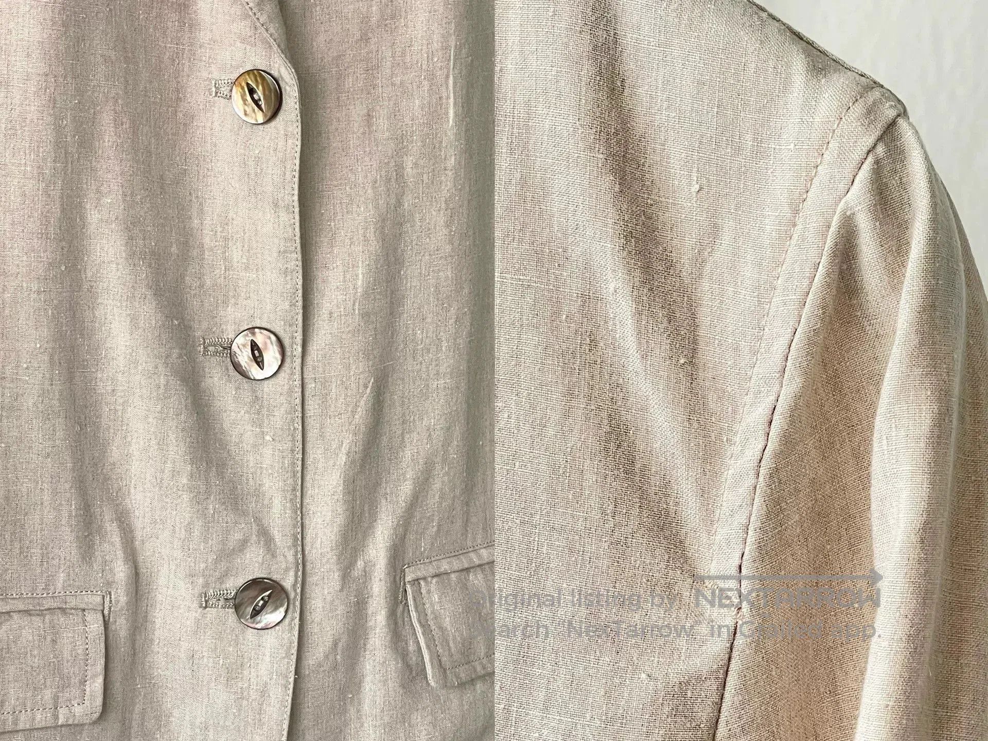 Other Natural Linen Suit Jacket. Size M / US 6-8 / IT 42-44 - 6 Thumbnail