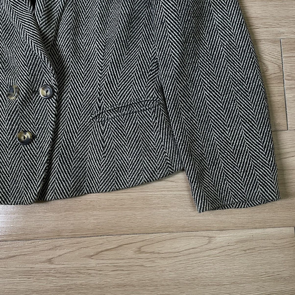 Jil Sander 🇩🇪RARE 80s Women’s Jil Sander Wool Herringbone Cropped Blazer Size US XS / EU 42 / 0 - 7 Thumbnail