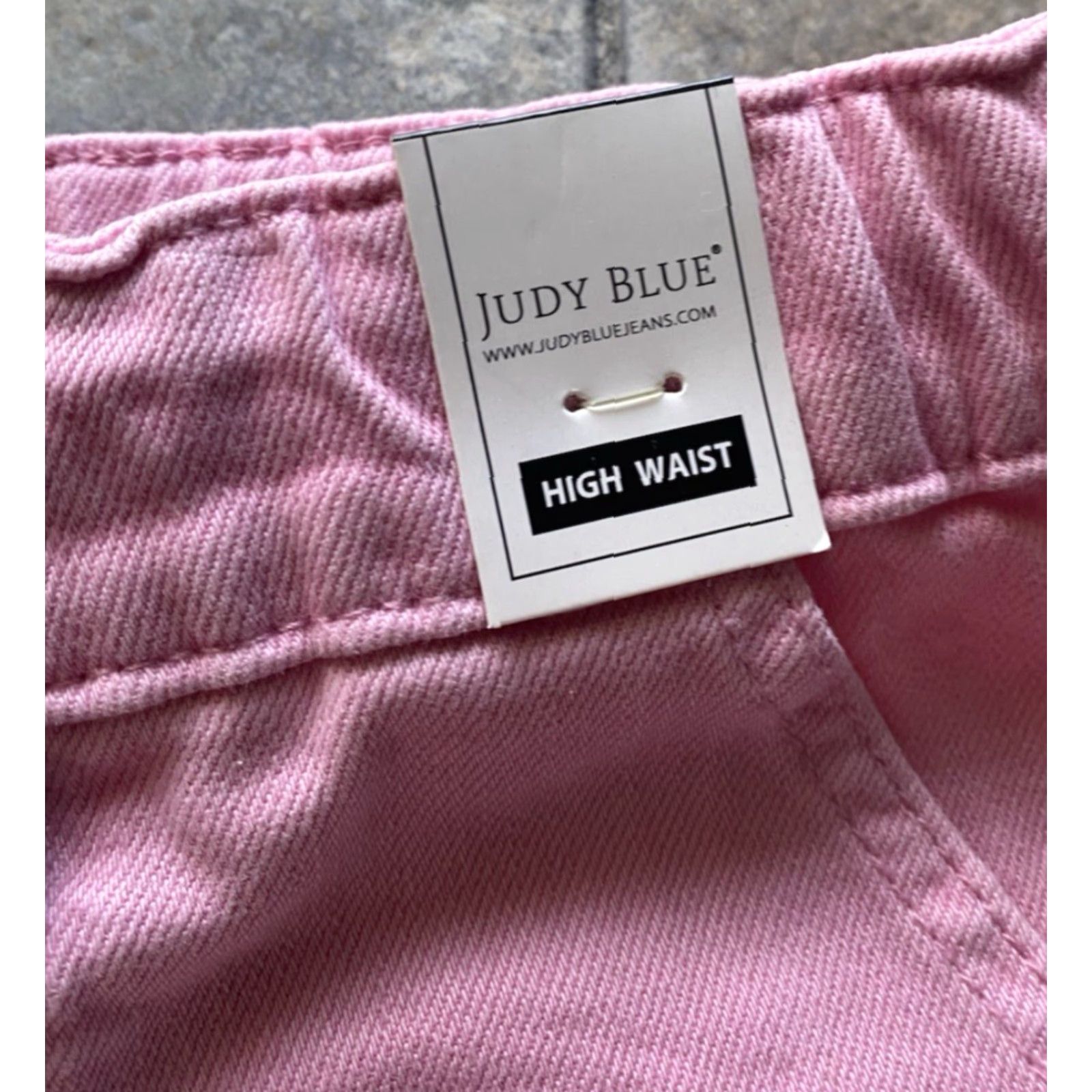 Vintage NWT NEW Judy Blue Jeans Women 11/30 Pink High Waist Garment Dyed Drawtie Pockets Stretch Jogger Size 32" / US 10 / IT 46 - 6 Thumbnail