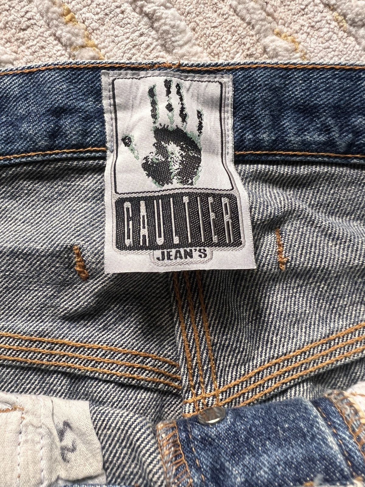 Designer × Jean Paul Gaultier Vintage JPG Gaultier Jeans Straight Wide Denim Jeans Size US 30 / EU 46 - 6 Thumbnail