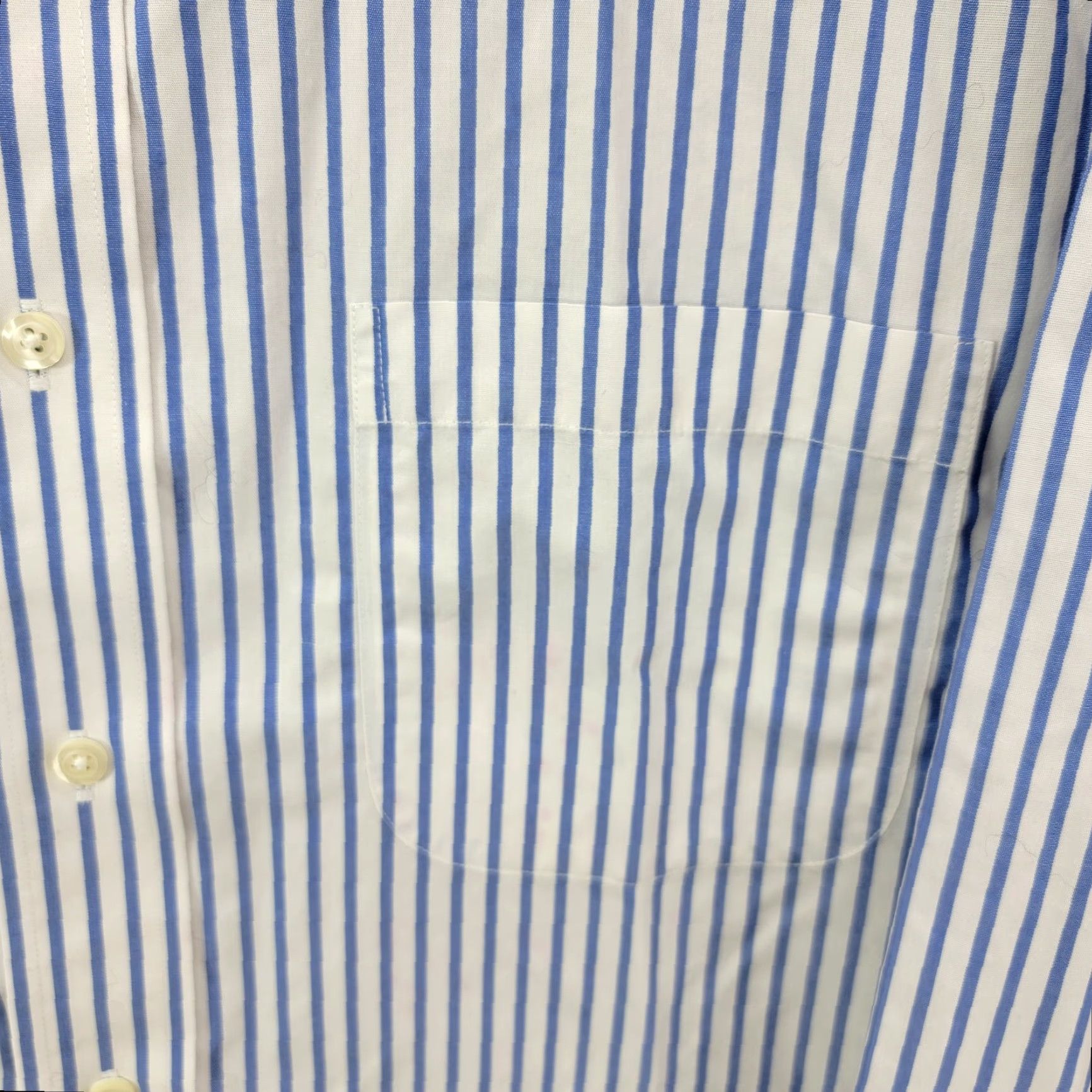 Brooks Brothers BROOKS BROTHERS SHIRT Men 16.5 6/7 Blue White Striped NON IRON Dress Casual Shirt Size US XL / EU 56 / 4 - 3 Thumbnail