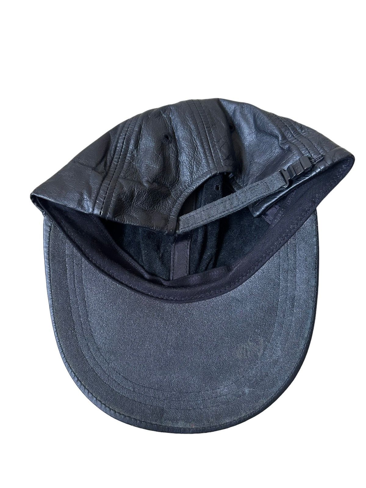 Genuine Leather × Japanese Brand × Vintage Vintage Plain Black Leather Hat Cap Size ONE SIZE - 7 Thumbnail
