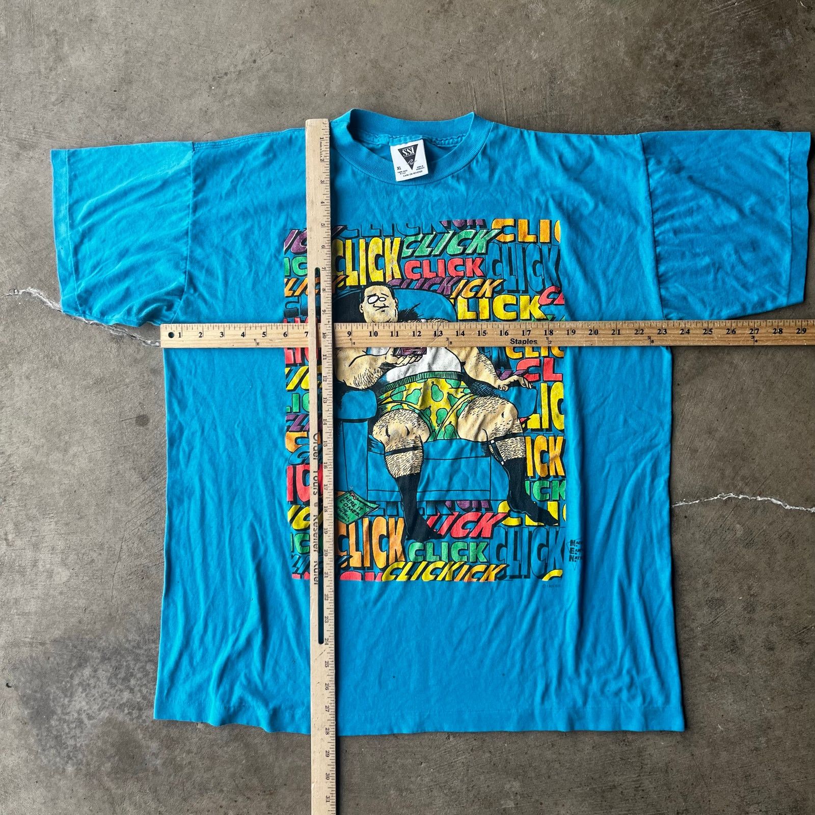 Vintage VINTAGE 1991 SSI MACHO EARTH NATIVES TV CLICK TEE SHIRT XL Size US XL / EU 56 / 4 - 6 Thumbnail