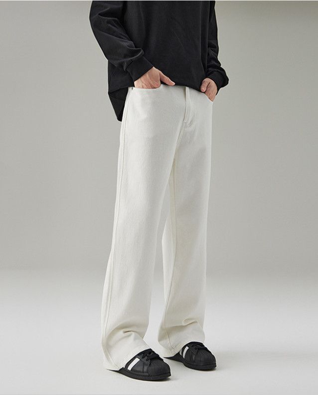 Japanese Brand Men's stretch flared unisex loose-fitting jeans Size US 32 / EU 48 - 3 Thumbnail